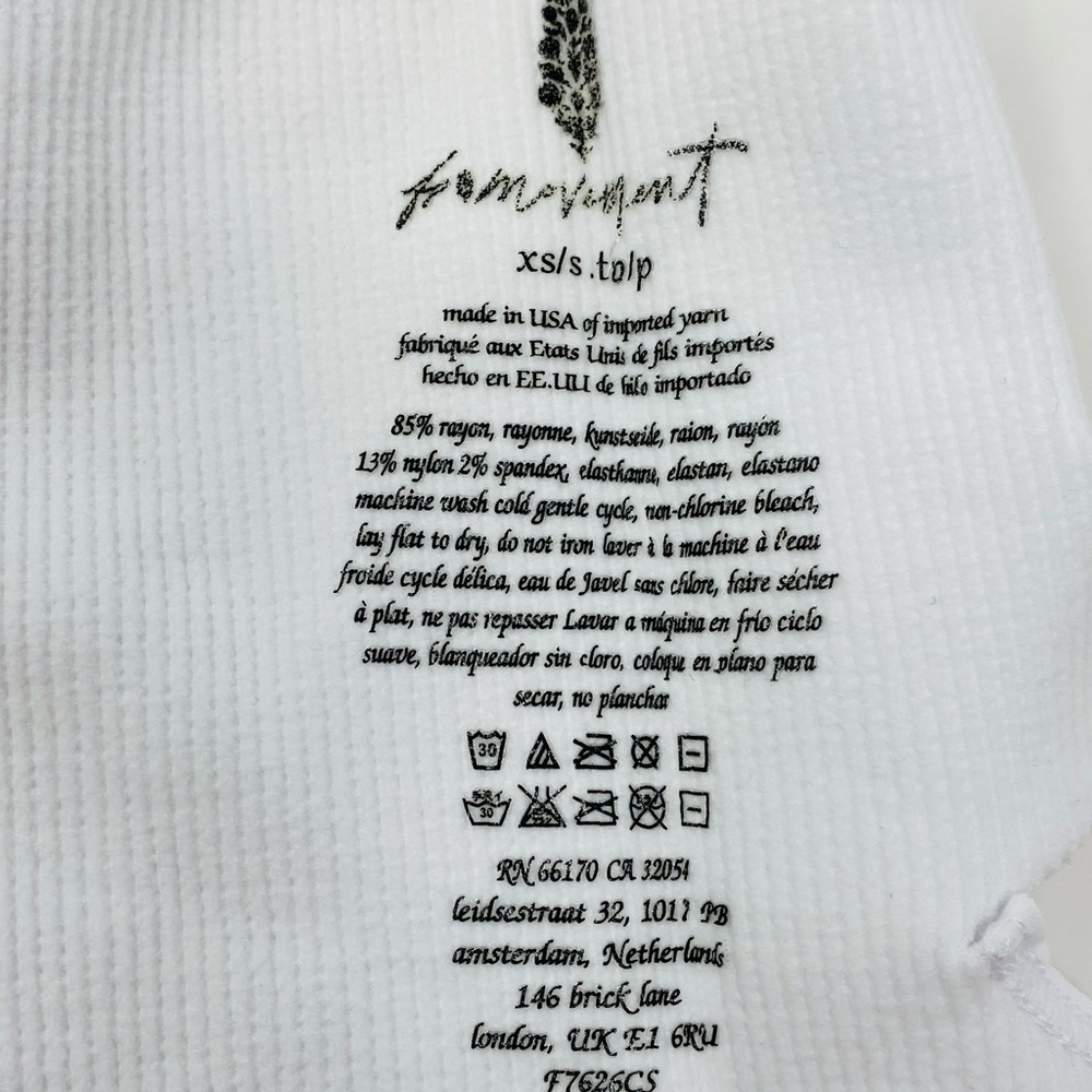 NWOT Free People Happiness Runs Strappy Back Halter Crop Top White Size XS/S - Picture 6 of 7